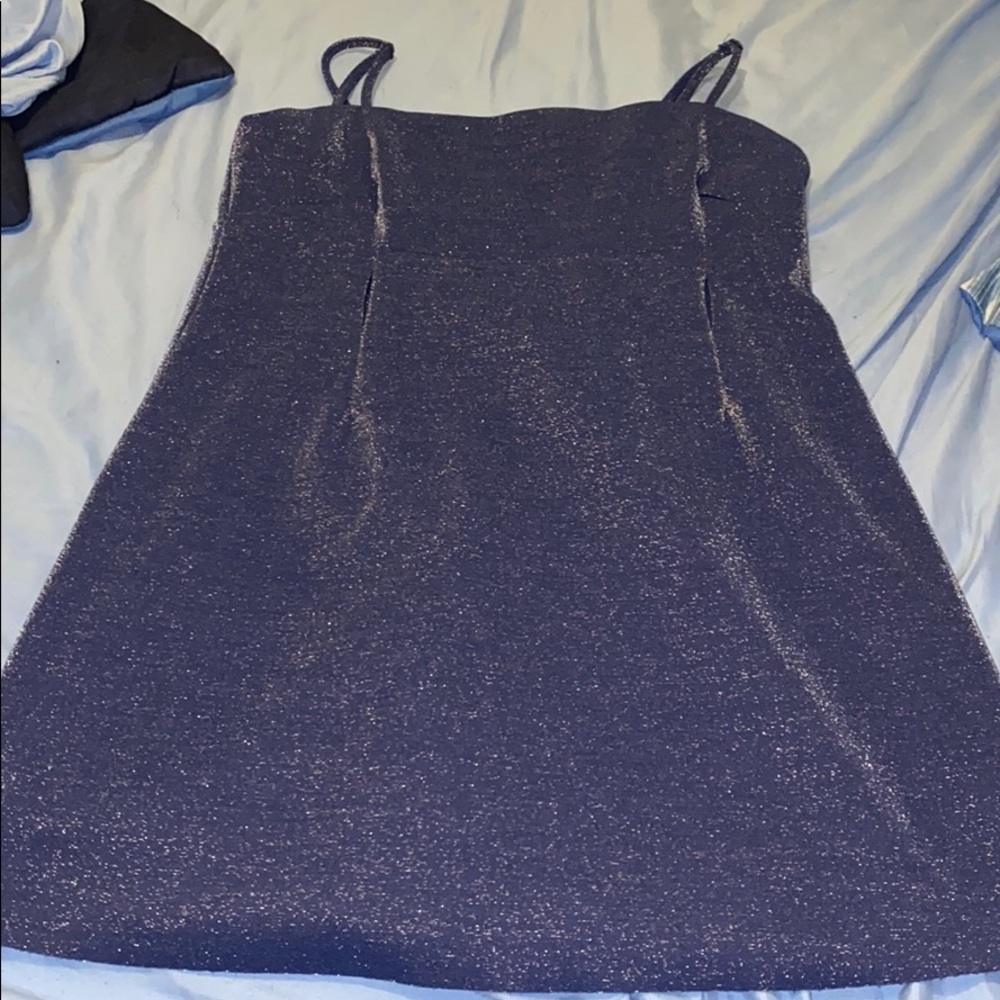 Blue and glittery dress